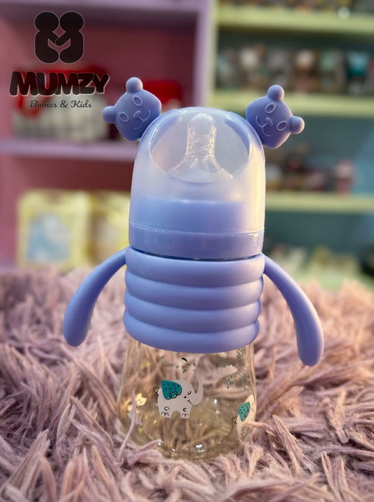 First Steps 240ml Wide Mouth Baby Bottle with Soft Silicone Nipple
