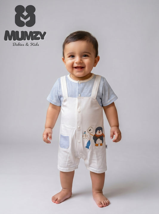 Imported Striped Baby Summer Romper | Short Sleeve One-Piece Bodysuit