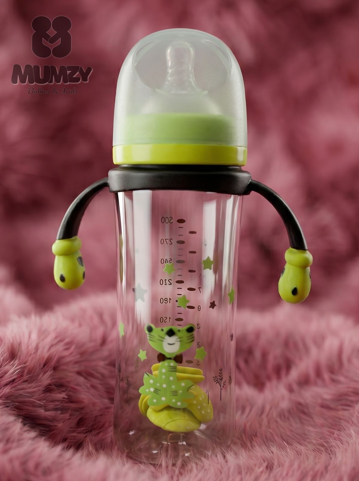 First Steps 300ml Wide Mouth Baby Bottle with Soft Silicone Nipple