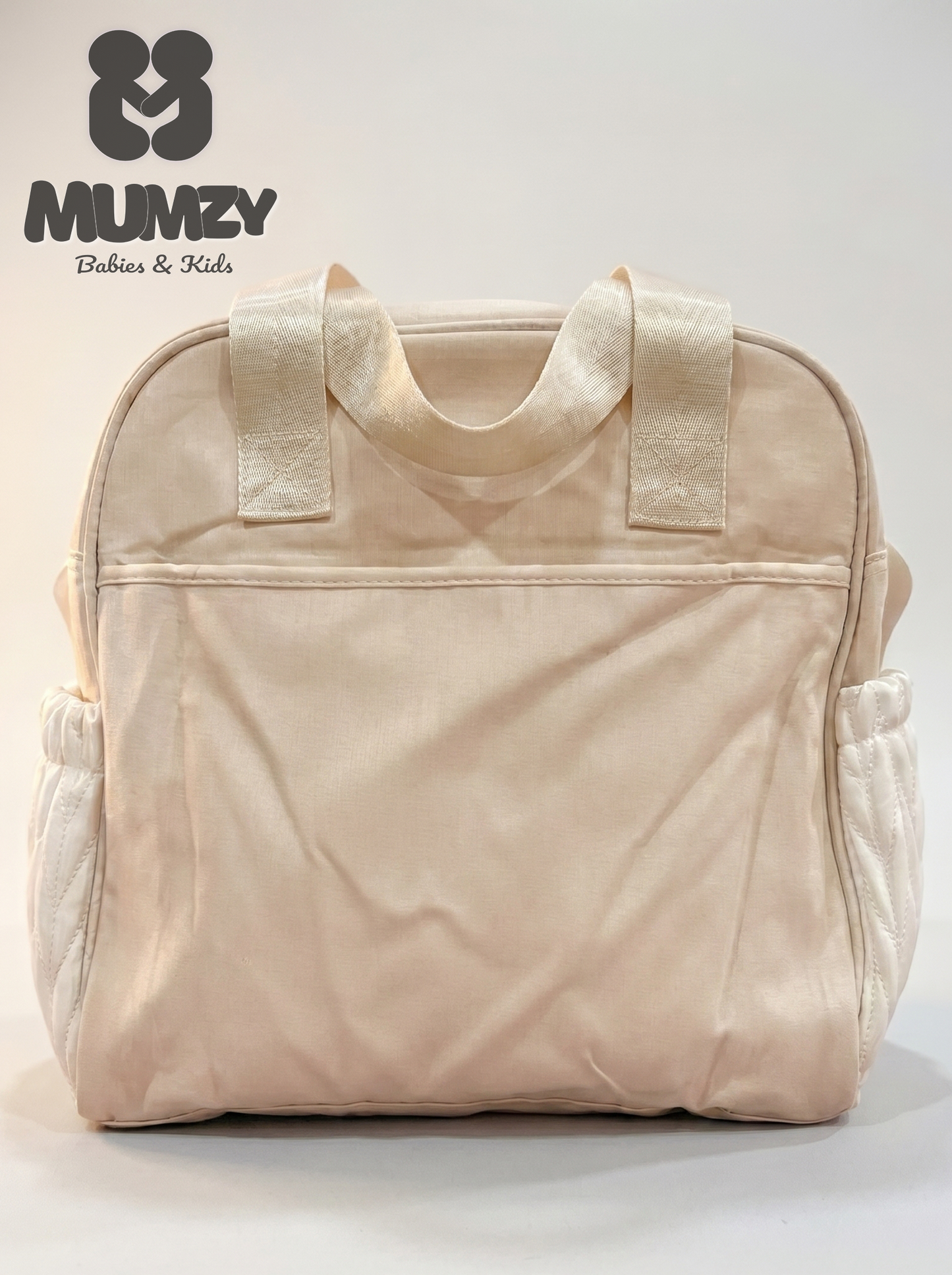 Mumzy Quilted Chevron Baby Diaper Bag | Maternity Multi-Pocket Travel Tote & Nappy Bag