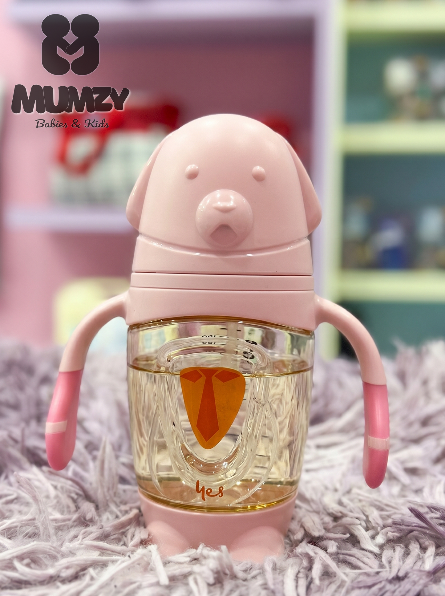 Yes 180ml Baby Bottle with Bear Style and Soft Silicone Nipple
