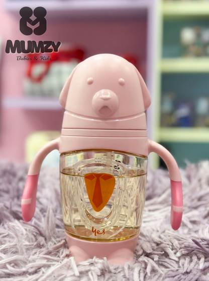 Yes 180ml Baby Bottle with Bear Style and Soft Silicone Nipple