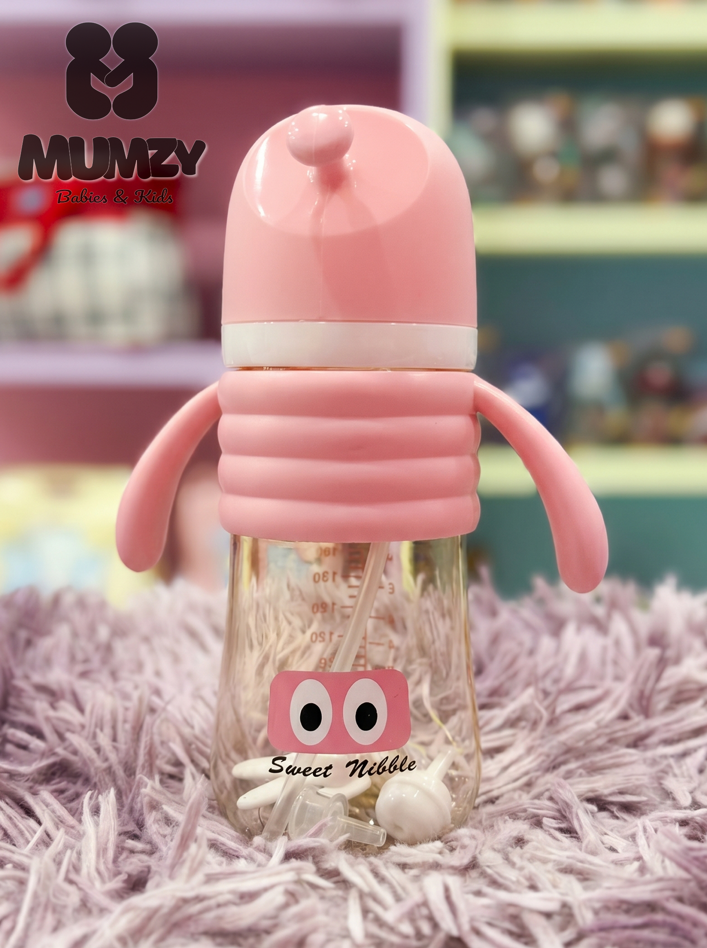 First Steps 300ml Wide Mouth Baby Bottle with Soft Silicone Nipple