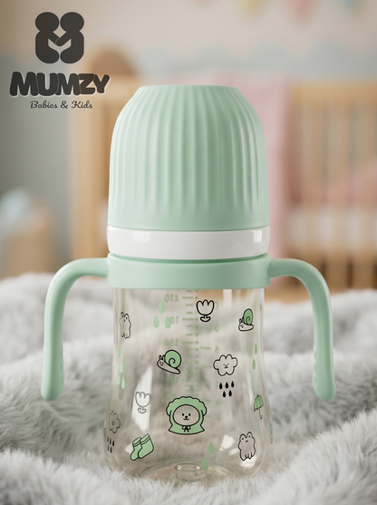 First Steps 240ml Wide Mouth Baby Bottle with Soft Silicone Nipple