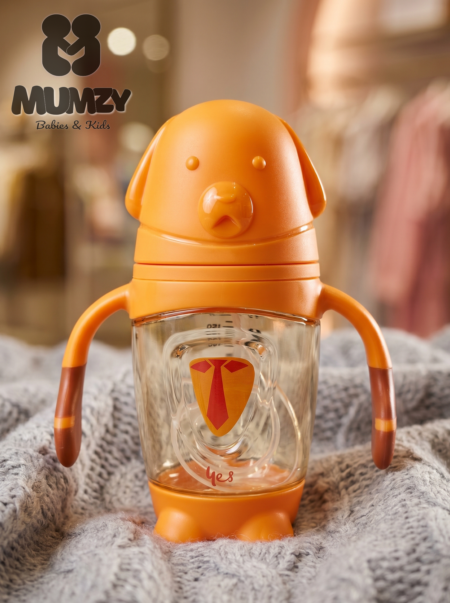 Yes 180ml Baby Bottle with Bear Style and Soft Silicone Nipple