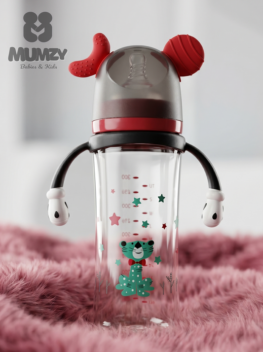 First Steps 300ml Wide Mouth Baby Bottle with Soft Silicone Nipple