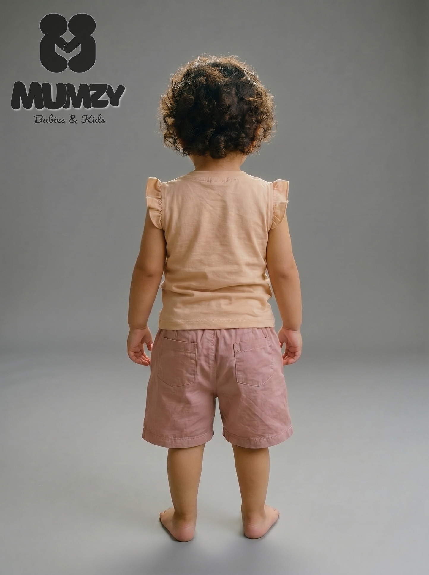 Imported Baby Girl Floral Peplum Short Set (2-Piece)