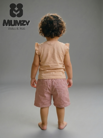 Imported Baby Girl Floral Peplum Short Set (2-Piece)
