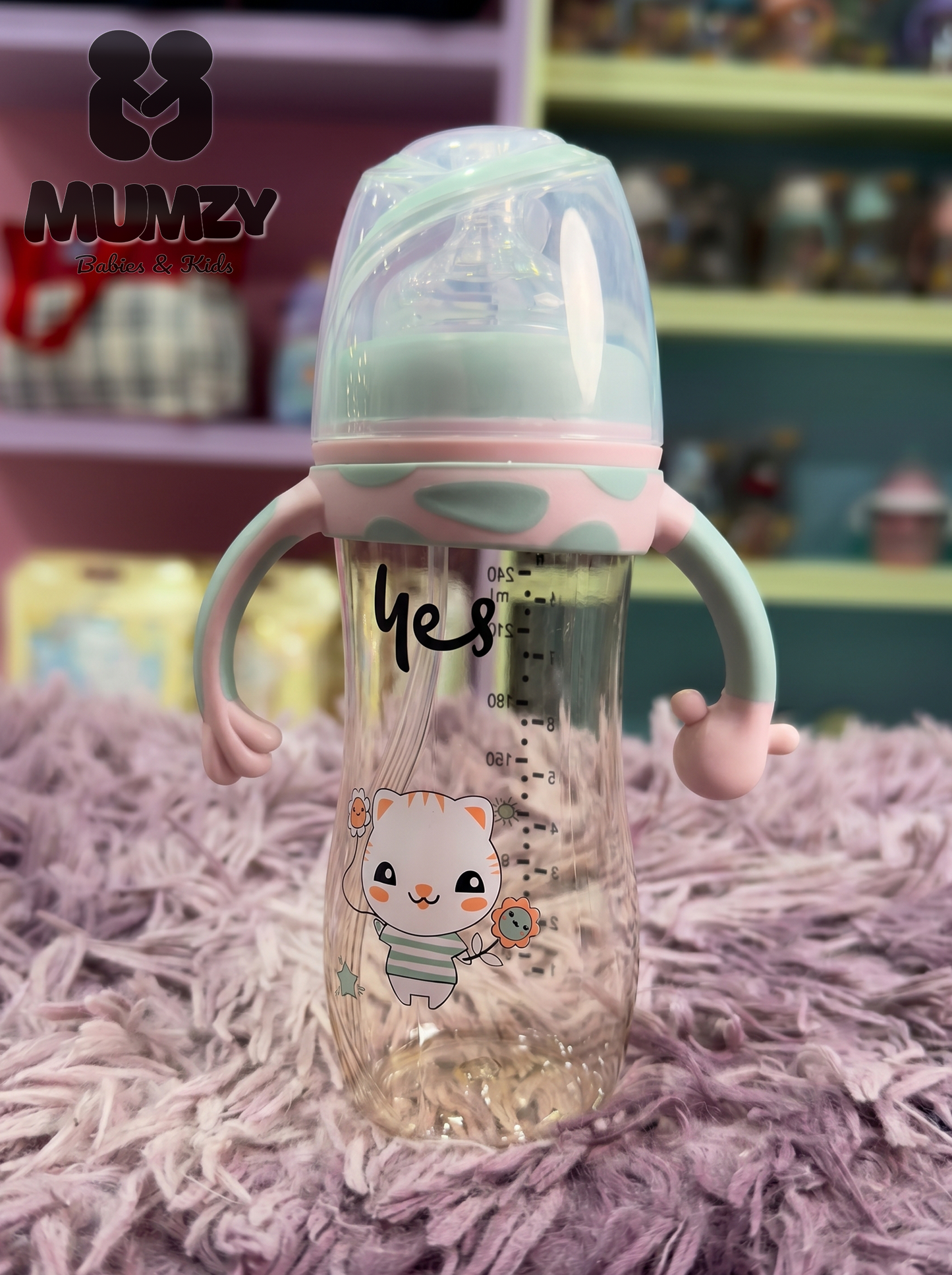 Yes 240ml Baby Bottle with Soft Silicone Nipple