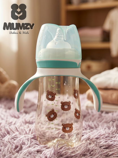 First Steps 300ml Wide Mouth Baby Bottle with Soft Silicone Nipple