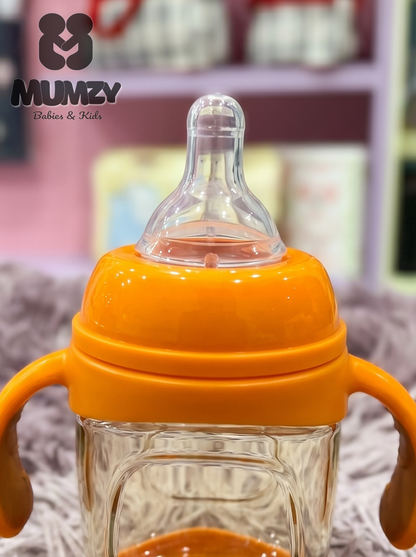 Yes 180ml Baby Bottle with Bear Style and Soft Silicone Nipple