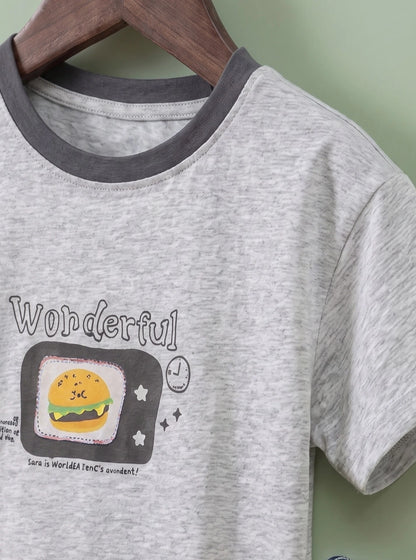 Wonderful Burger Graphic Tee & Shorts Set
