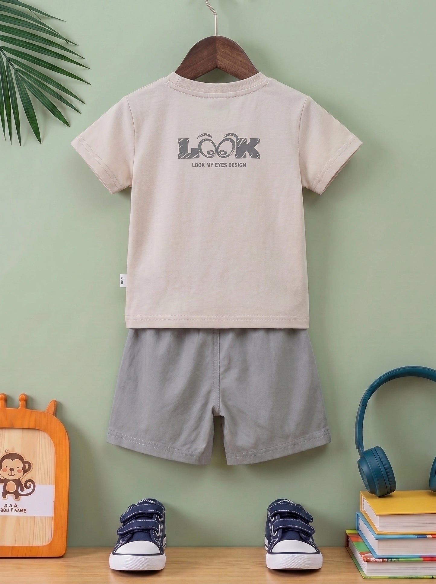 Brave Little Bear "Hurdles" Tee & Shorts Set