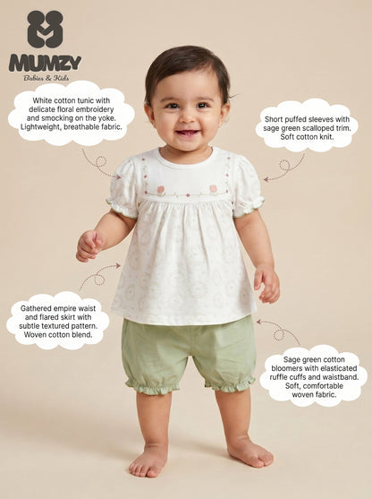Imported Floral Baby Girl Summer Short Set