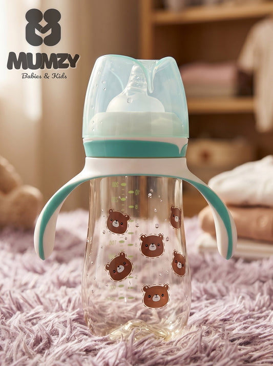 First Steps 300ml Wide Mouth Baby Bottle with Soft Silicone Nipple