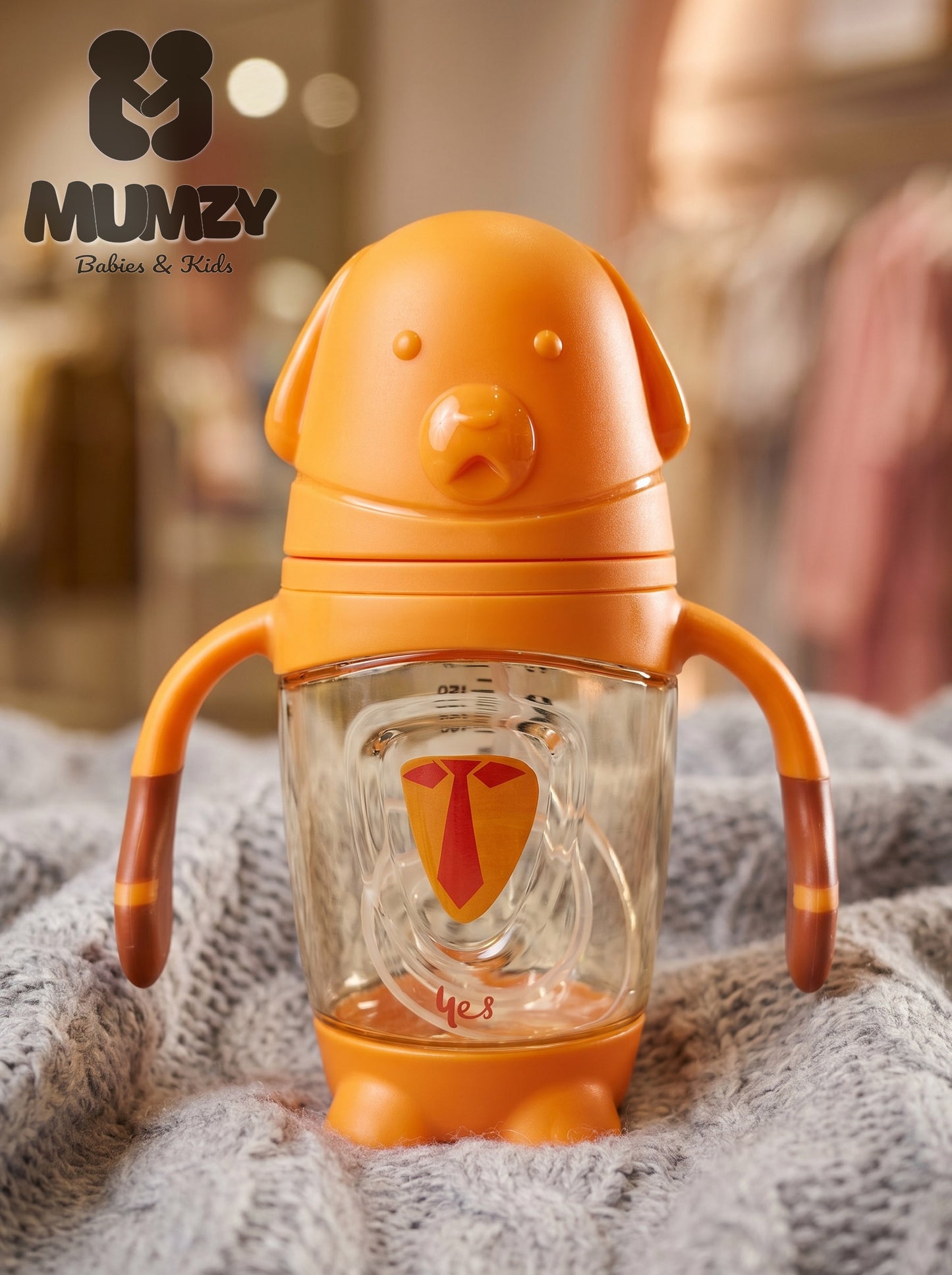 Yes 180ml Baby Bottle with Bear Style and Soft Silicone Nipple