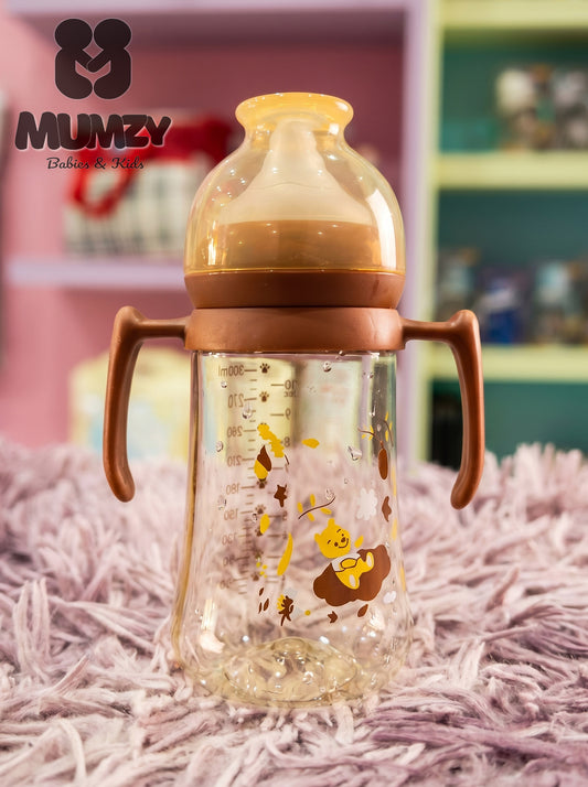 First Steps 300ml Wide Mouth Baby Bottle with Soft Silicone Nipple